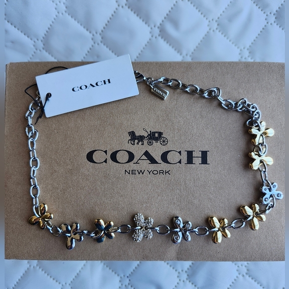 Coach Gold and Silver Butterfly Necklace - Picture 3 of 10